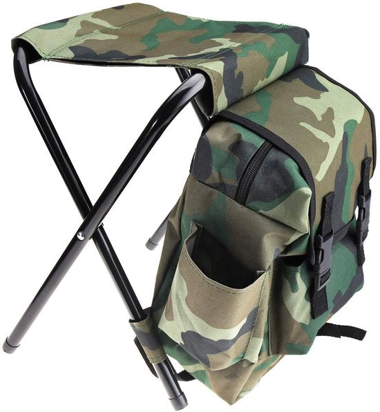 Visgerei Opvouwabile Borsa da Viaggio - Sedia da Pesca - Sedile da Campeggio - Portatile - Tela di Oxford Resistente - Massimo 90kg di Capacità di Carico