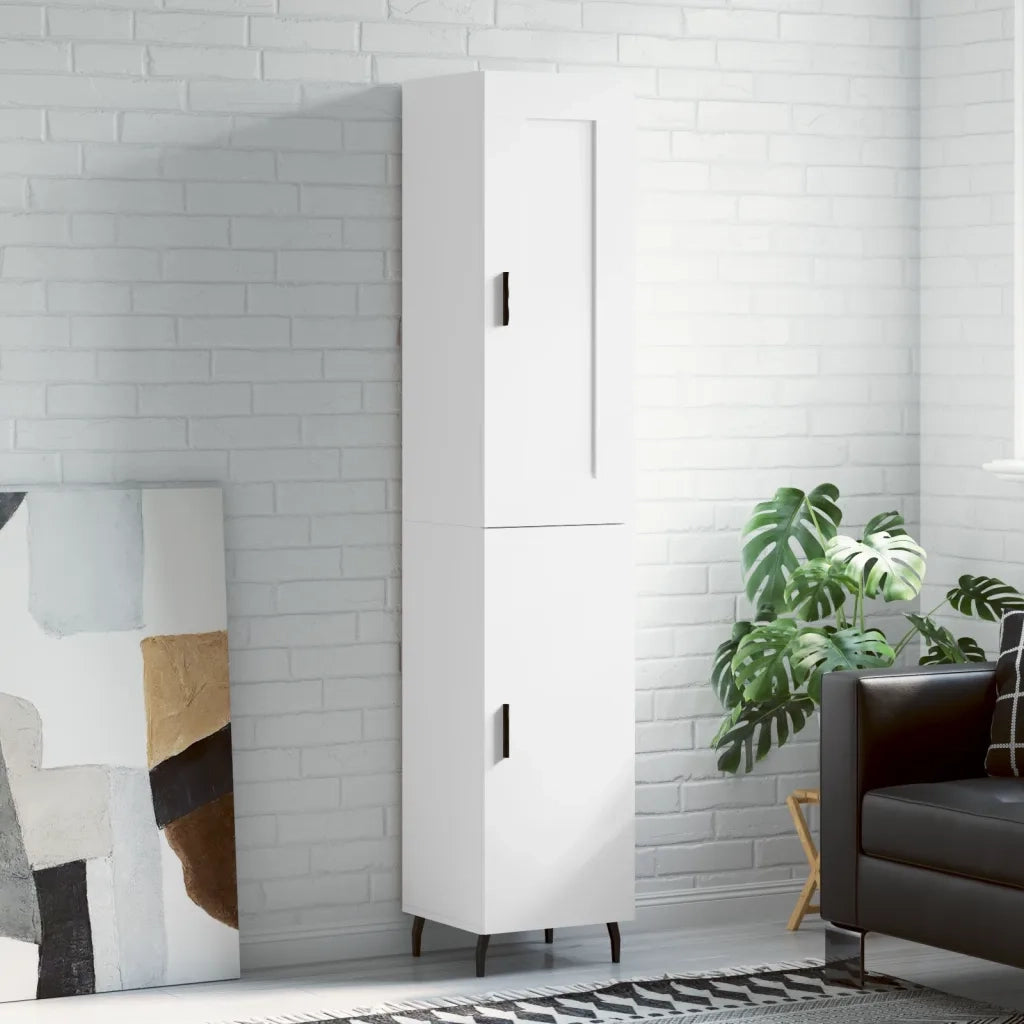 Credenza | Madia | Buffet da pranzo | Armadio da pranzo Bianca 34,5x34x180 cm in Legno Multistrato