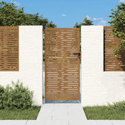 Cancello da giardino 85x175 cm in acciaio Corten design quadrato 153248