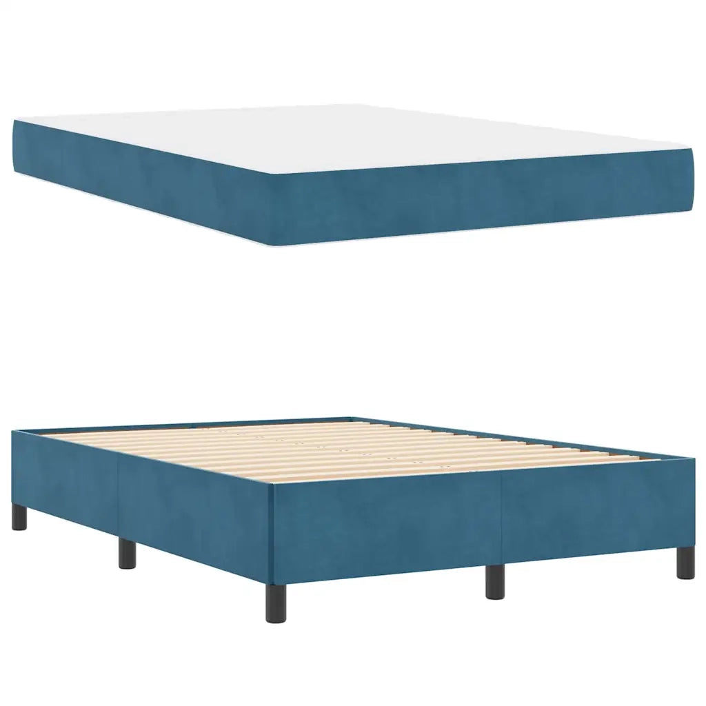 Struttura del letto Blu Scuro 160 x 200 cm Tessuto