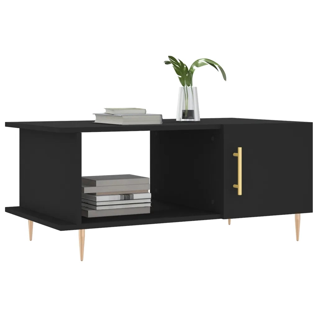 Tavolino da Salotto Nero 90x50x40 cm in Legno Multistrato 829477