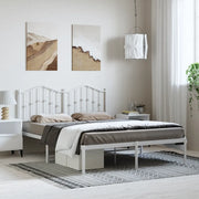 Giroletto con Testiera Metallo Bianco 135x190 cmcod mxl 108265