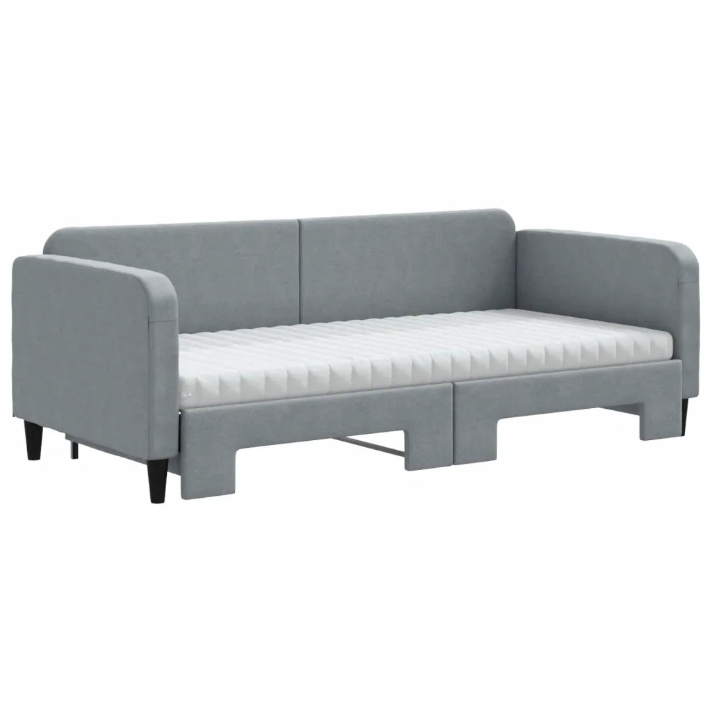 Divano Letto Estraibile Materassi Grigio Chiaro 90x200 Tessutocod mxl 106626