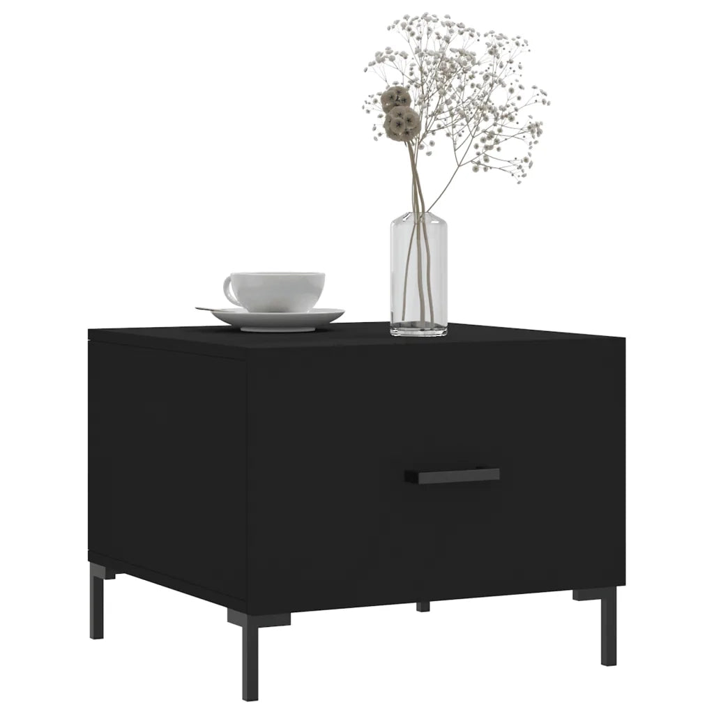 Tavolino da salotto | Tavolino da caff¨¨ | Tavolino da Soggiorno Nero 50x50x40 cm in Legno Multistrato