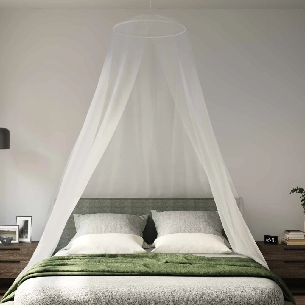 Zanzariera per letto 156 maglia 3 pcs Bianco Poliestere 42033554