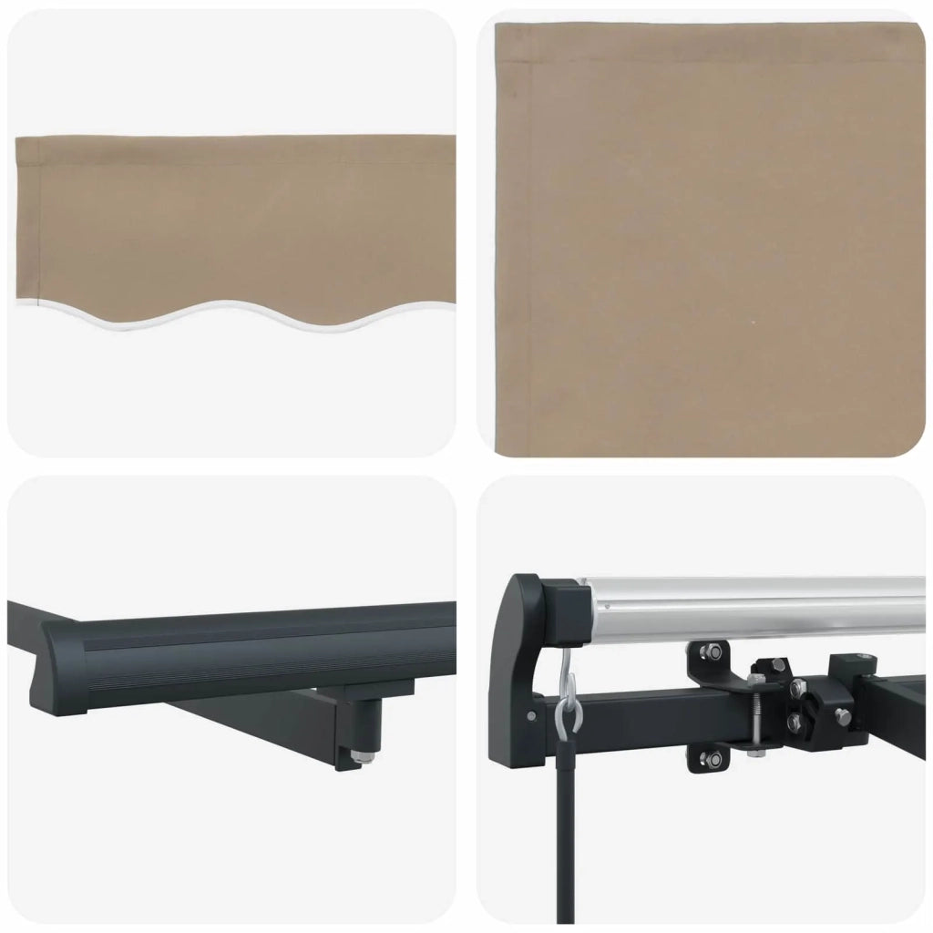Tenda da Sole | Tenda Retrattile Beige 350 x 200 cm Tessuto