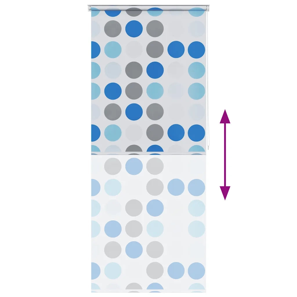 Tenda a Rullo per Doccia 80x240 cm con Motivo a Cerchi  cod mxl 5852