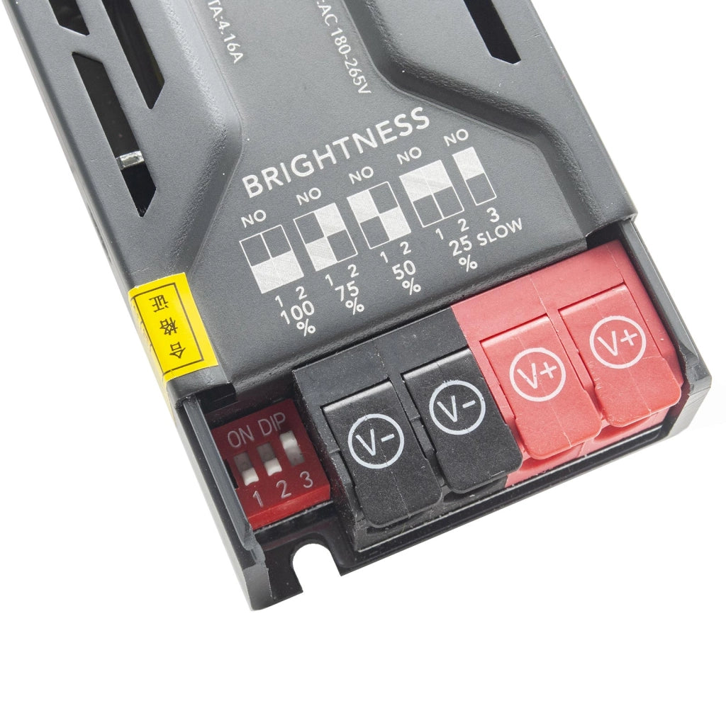 Alimentatore Stabilizzato 24V 2 Uscite 100W Passivo Dimmerabile Trasformatore Slim 4.16A per strisce luci LED