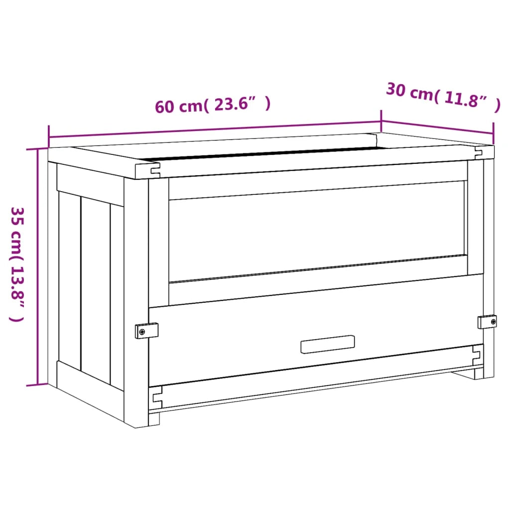Gabbia per criceti 60 x 30 x 35 cm in legno massello di abete marrone 02_0041679