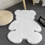 Trade Shop - Tappeto Cute Orsetto Pelliccia Fluffy Vari Colori Living Stanza Da Letto 90x120 -