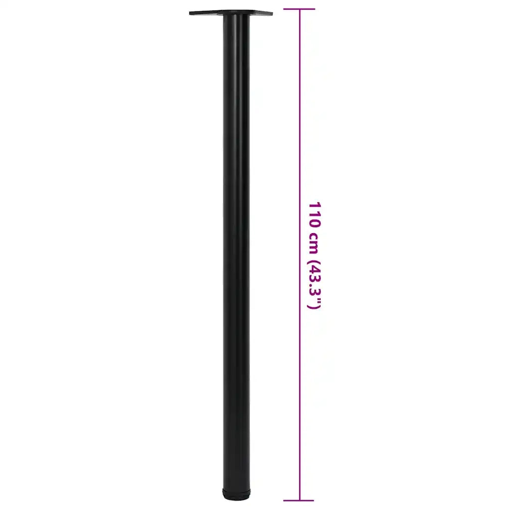 Gambe Tavolo 4 pz Regolabili Nere 1100 mm 242150