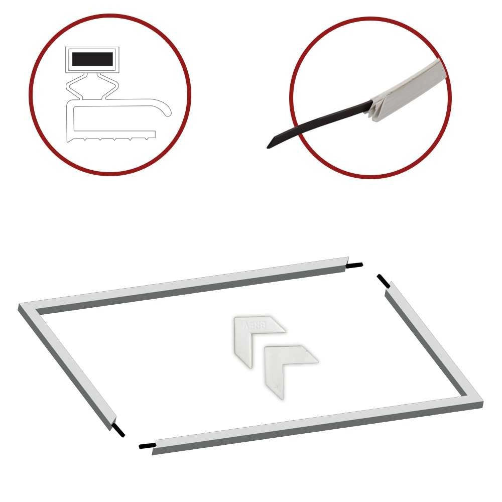 GUARNIZIONE PORTA FRIGORIFERO UNIVERSALE 1300 X 700 mm SU MISURA MAGNETICA - UNIVERSALE