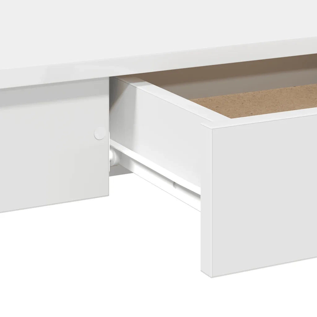Scrivania-Scrivanie per ufficio e studio-Scrittoio Bianca 100x45x75 cm in Legno Multistrato