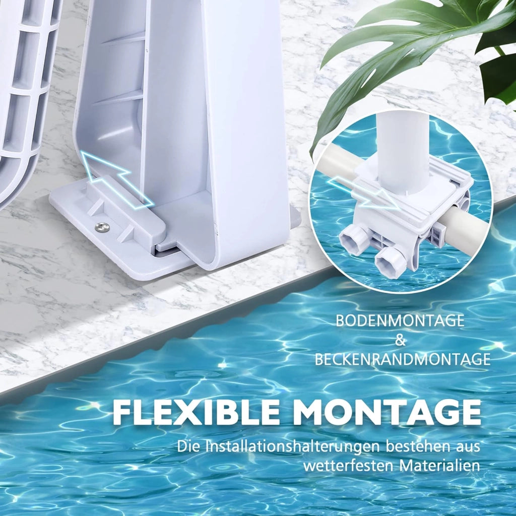 Telo avvolgitore per piscina, 1,05-6,15 m, per telone, sistema di avvolgimento di alta qualità, con nastri regolabili, tipo B