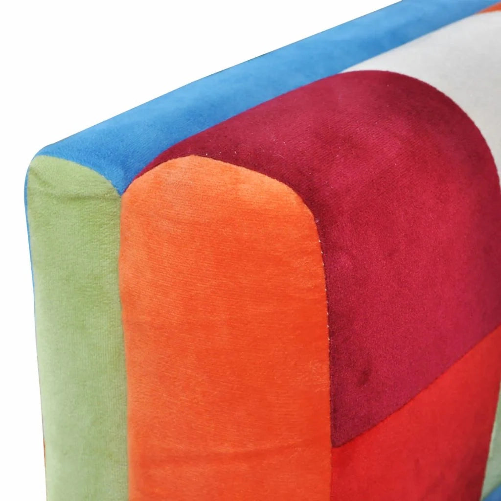 Poltrona poltrona lounge design divano club di design cubo da soggiorno con tessuto patchwork cromato 1102040/3