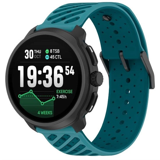 Cinturino orologio 22 mm per Suunto Race 2 con effetto stucco - Blu