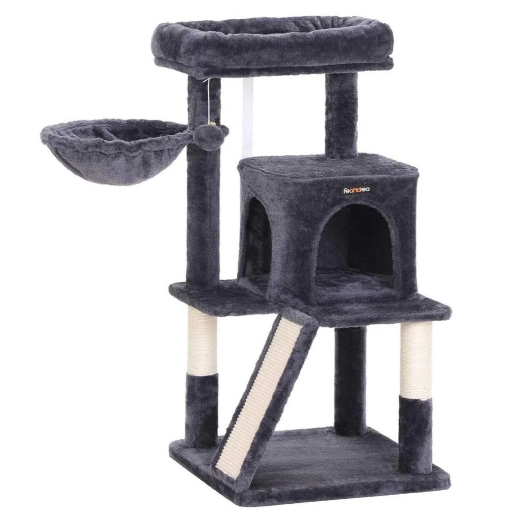 Tiragraffi a torre con piattaforma alta 96 cm grigio antracite 12_0001160