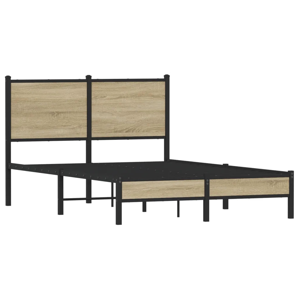 Giroletto senza Materaso in Metallo Rovere Sonoma 120x200 cm 4007866