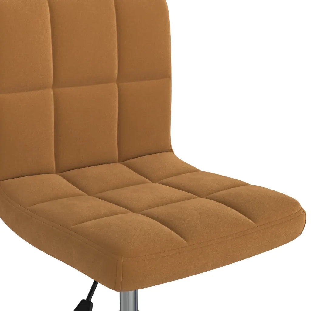 Sedia da Pranzo Girevole Marrone in Velluto cod mxl 26487