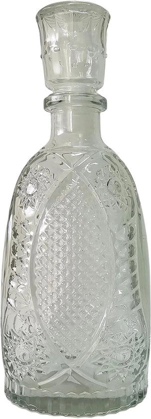 Caraffa decorativa in vetro da 900 ml con chiusura in vetro