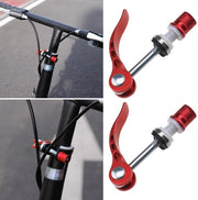 Pompa a doppio anello in alluminio lega - 2 pezzi - Facile da installare - Chiavi di alta qualità - Rosso - Compatta e duratura - Pompa per bicicletta