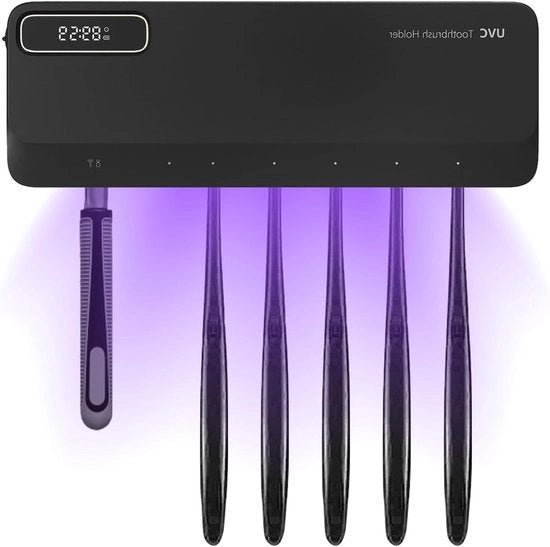 Sanificatore di spazzole da denti con 5 posizioni - installazione a muro - sterilizzatore UV - 2000 mAh
