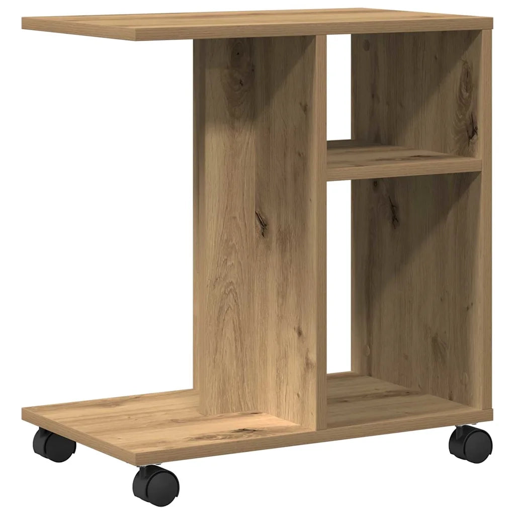 Tavolo da Finestra con ruota rovere artigianale 50 x 30 x 55 cm 869145