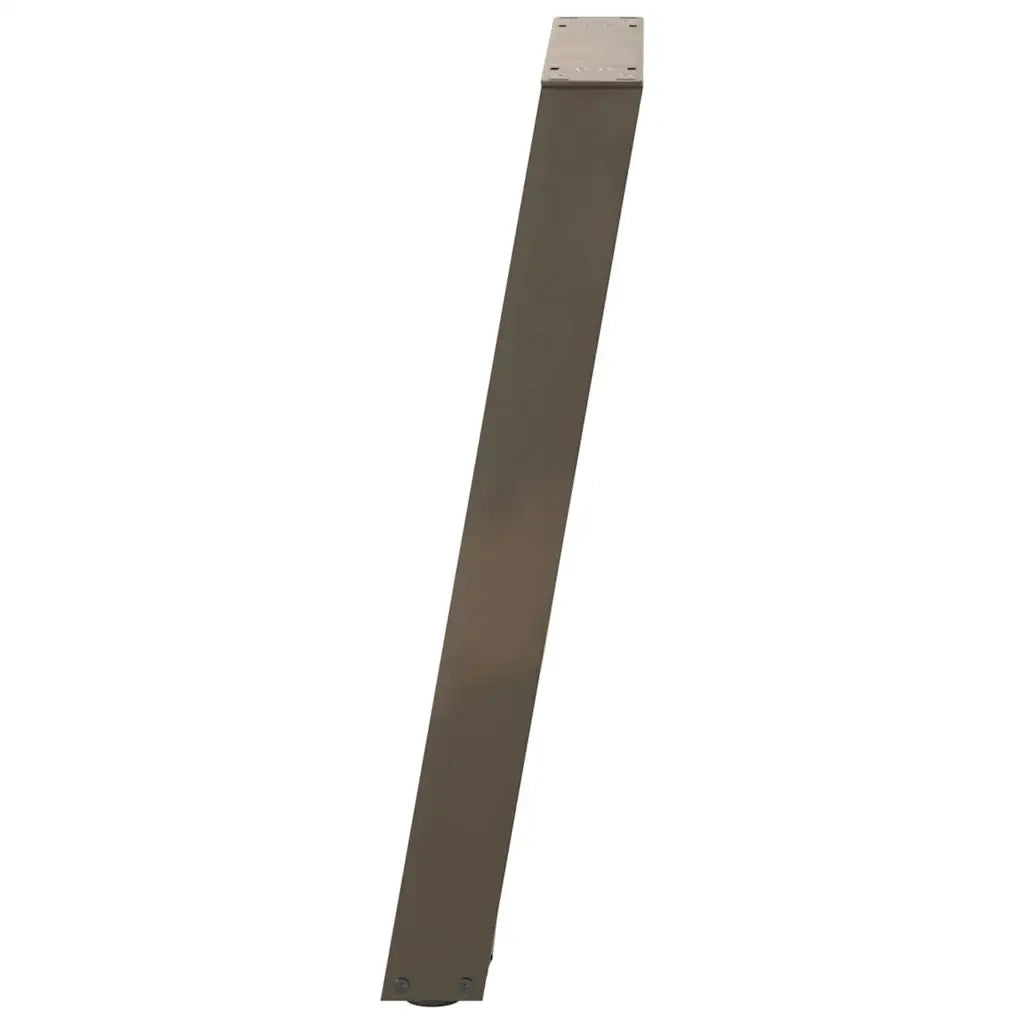 Gambe per tavolo consolle a forma di U 2 pz in acciaio naturale 28x(72-73) cm 4012779