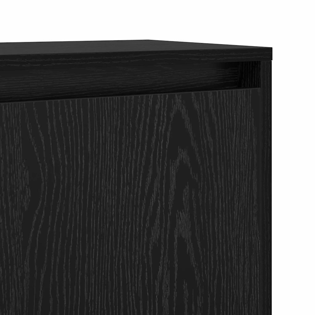 Credenza-Buffet-Armadio da cucina Rovere Nero 97 x 29 x 75 cm Legno multistrato