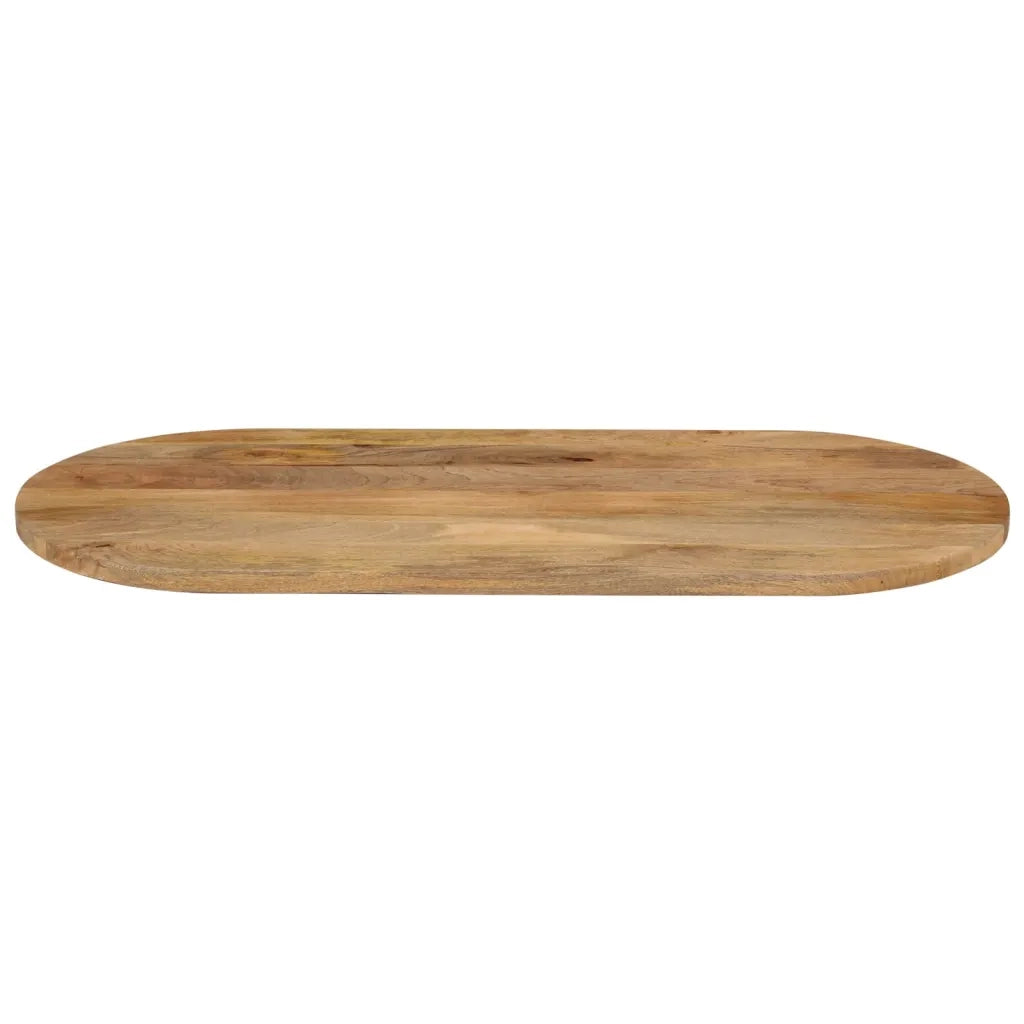 Piano Tavolo 110x50x3,8 cm Ovale in Legno Massello di Mango