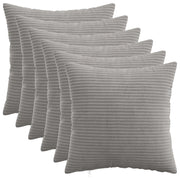 Federa 6 pcs HEERLEN Grigio Chiaro 40 x 40 cm corduroy 908444
