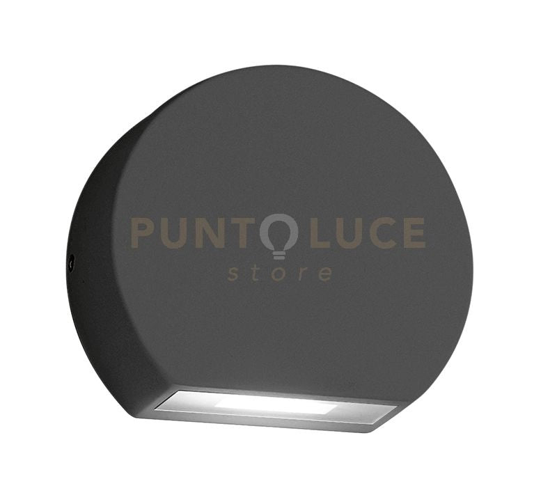 GES891N- SEGNAPASSI ANTRACITE A LED 4000K 495LM 5W IP54 9,8CM ALLUMINIO E VETRO
