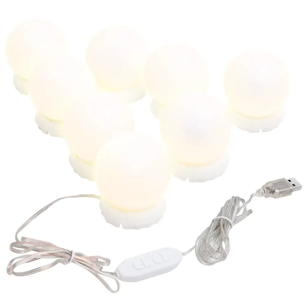 Applique Specchio 8 Lampadine LED Bianco Caldo e Bianco Freddo CFW3492749