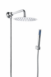 Kit doccia completo con deviatore a pressione completo di braccio Cm 30