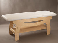 Lettino da Massaggio Fisioterapia Fisso 2 Sezioni 190x70x78cm Benotti Mandurah Bianco
