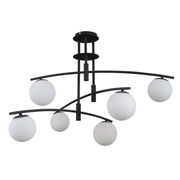 Lampadario Italux Senai moderno nero 6xG9 vetro metallo