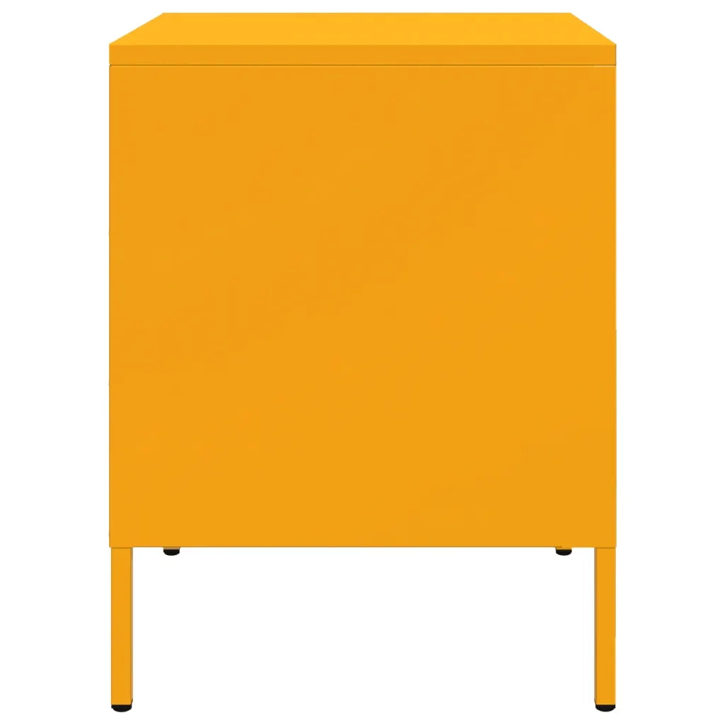 Comodino-Tavolino da notte Giallo Senape 36x39x50,5 cm in Acciaio 933970