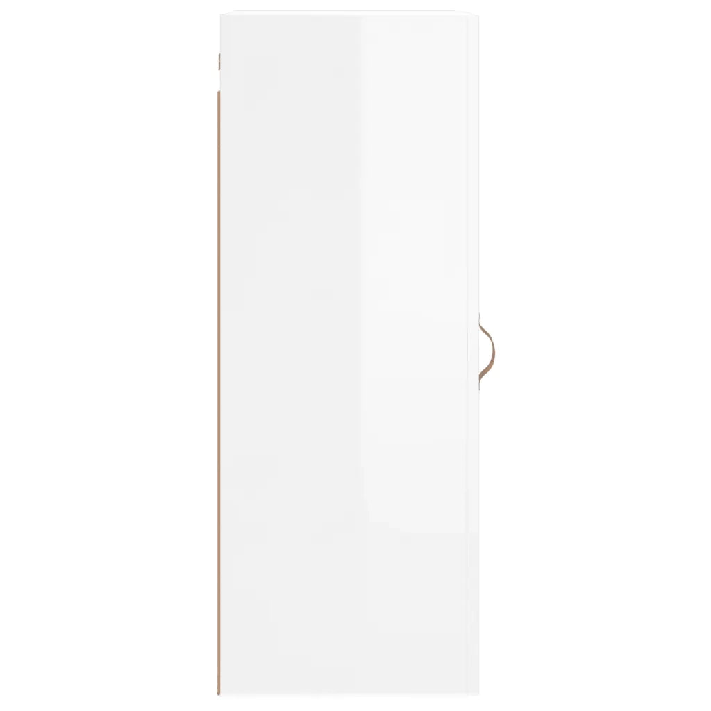 Mobile a Parete Bianco Lucido 34,5x34x90 cm 828830