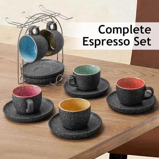 Set di tazze da caffè – Tazza da caffè in ceramica moderna – Grande tazza da caffè