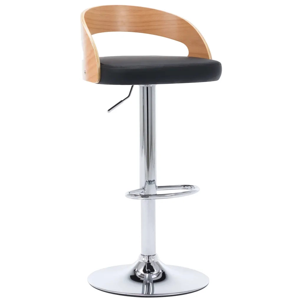 Sgabelli da Bar 2 pz Neri in Similpelle e Legno Curvo 283148