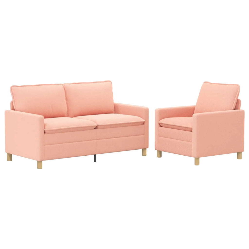 Set di divani 2 pz Rosa Tessuto 3417079