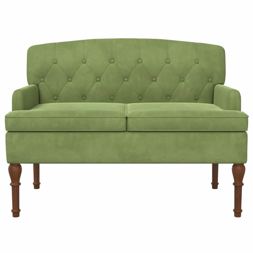 Loveseat con bottoni imbottiti Verde chiaro 111 x 65 x 79 cm 42041846
