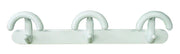 APPENDIABITO CON 1/2 POMOLO 3 posti (cm. 46,5x11,5 h) Bianco 8.00 pz