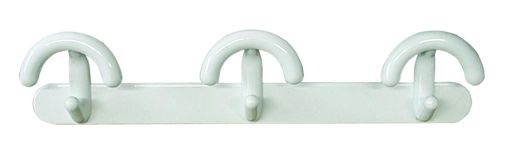 APPENDIABITO CON 1/2 POMOLO 3 posti (cm. 46,5x11,5 h) Bianco 8.00 pz