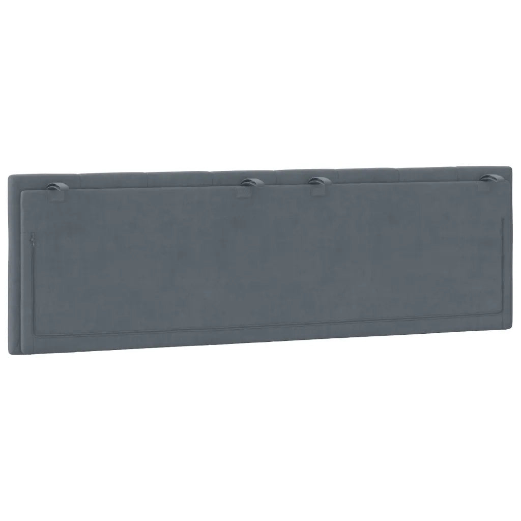 Cuscino Testiera Hanko Grigio Scuro 160 cm in Velluto 374676
