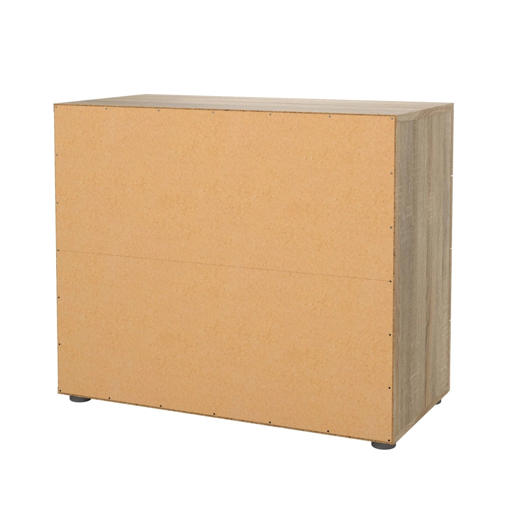 Cassettiera Arwen, Settimino multiuso, Comò camera da letto, Mobile con cassetti, 80x40 h68 cm, Quercia