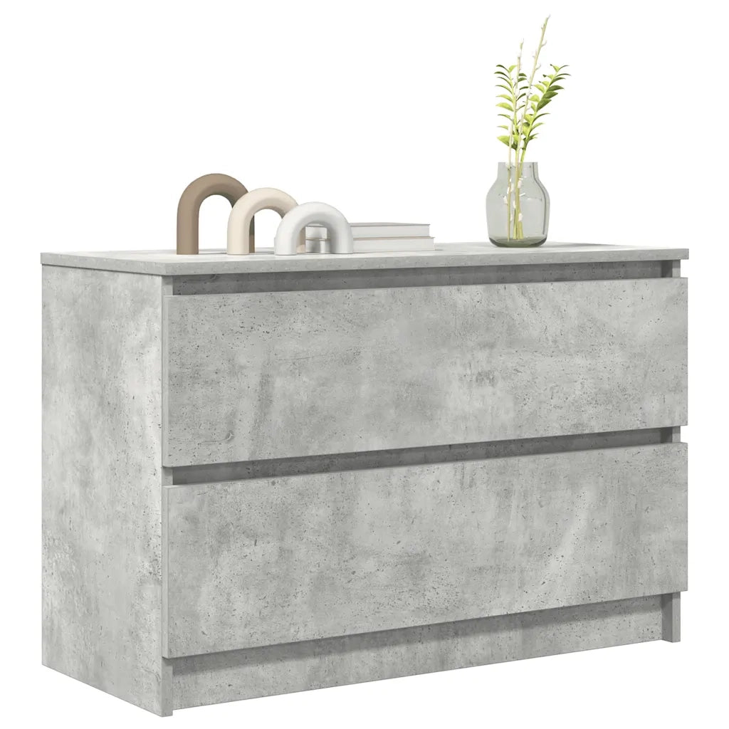 Mobile Porta TV Grigio Cemento 80x35x54 cm in Legno Multistrato