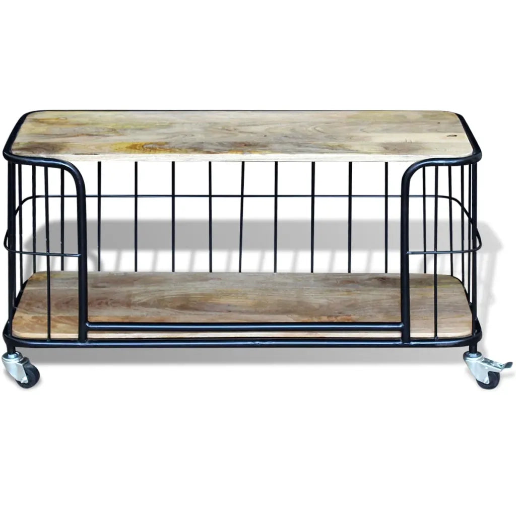 Mobile Porta TV-Mobile per TV-Credenza TV in Solido Legno di Mango 100x40x45 cm