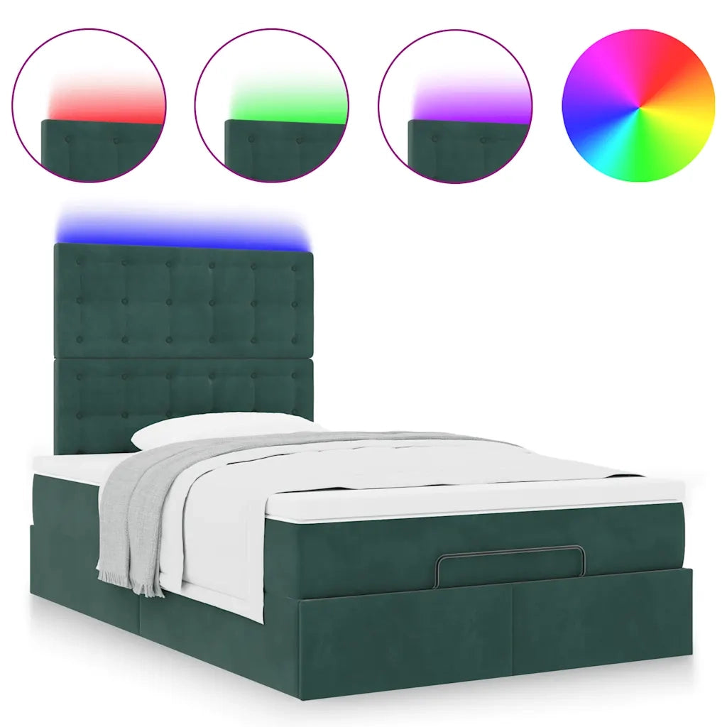 Struttura Letto Pouf con Materassi 120x200 cm Velluto