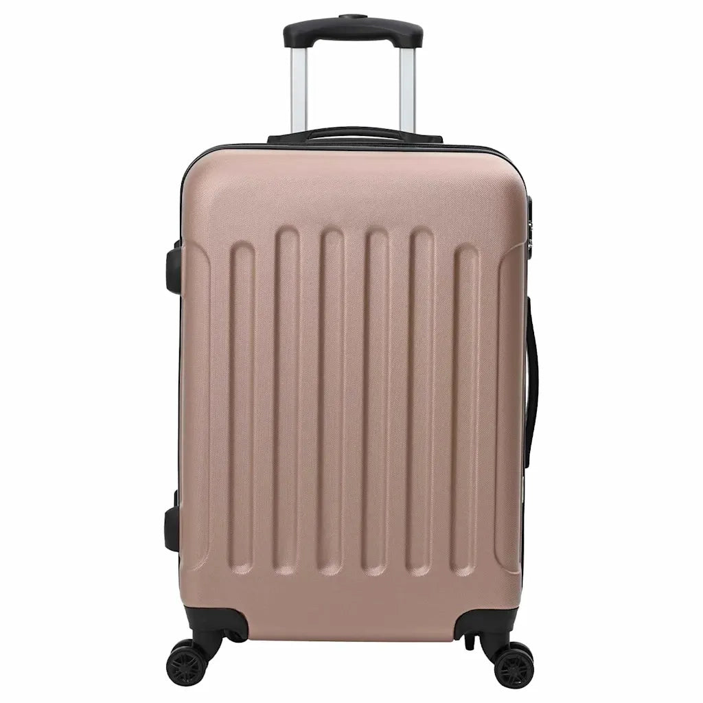 Valigia con blocco 3 pz Oro rosa 50 x 31 x 78 cm Plastica ABS CFW3293423